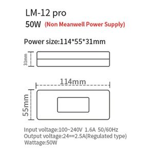 הספק צריכת חשמל LM12PRO